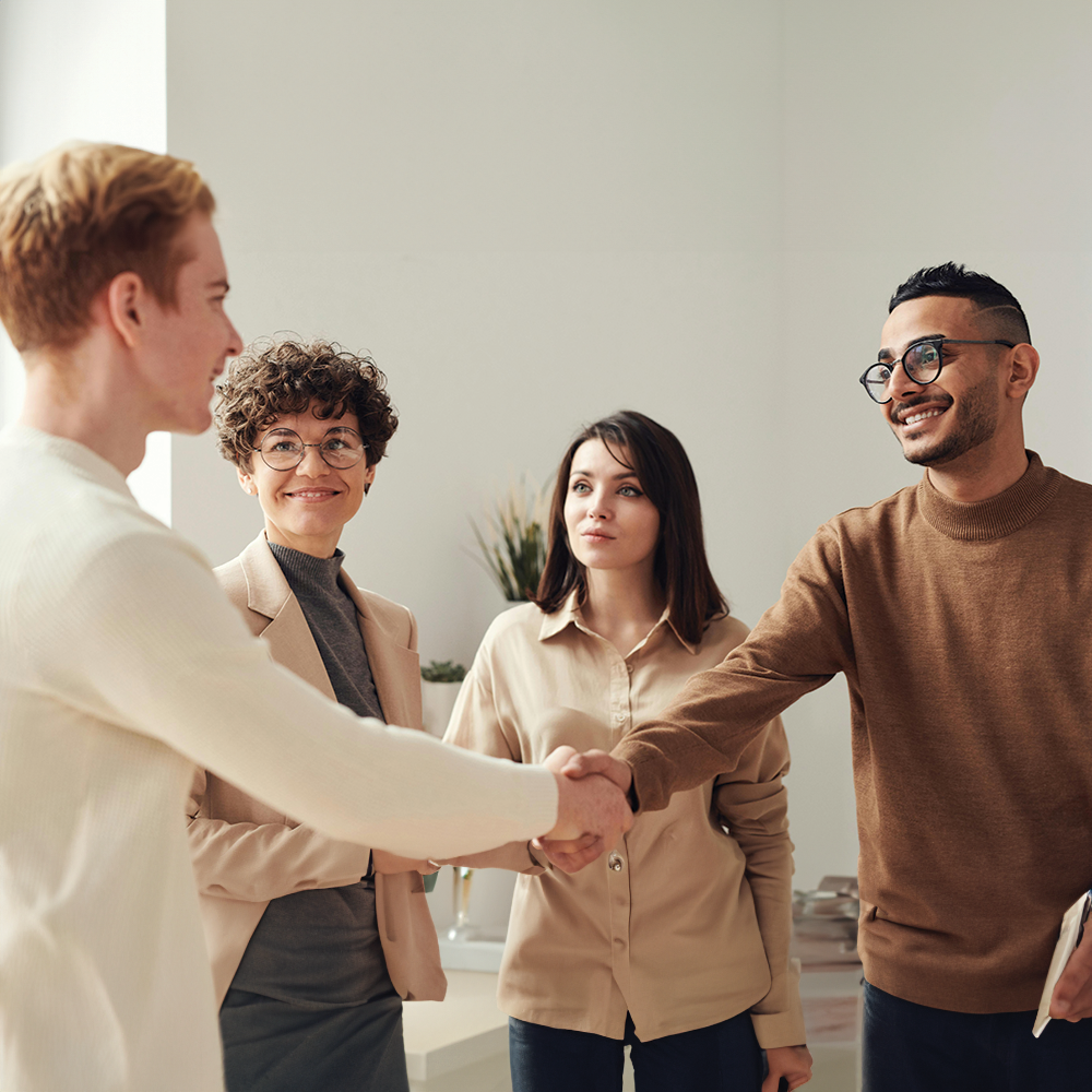 Photo of people doing handshakes