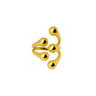 Gold ring with a unique design on a white background