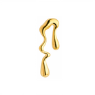 18K gold-plated abstract drop earrings with fluid, asymmetrical designs and a polished finish for a modern, artistic statement.