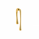 18K gold-plated drop earrings with a fluid, elongated design, capturing a modern aesthetic inspired by natural flowing forms.