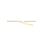 A delicate 18K gold-plated chain necklace featuring a floral pendant with a central pearl accent, exuding elegance and charm.