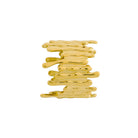 A textured 18K gold-plated adjustable ring with an organic, branch-like design, showcasing a bold and artistic statement.