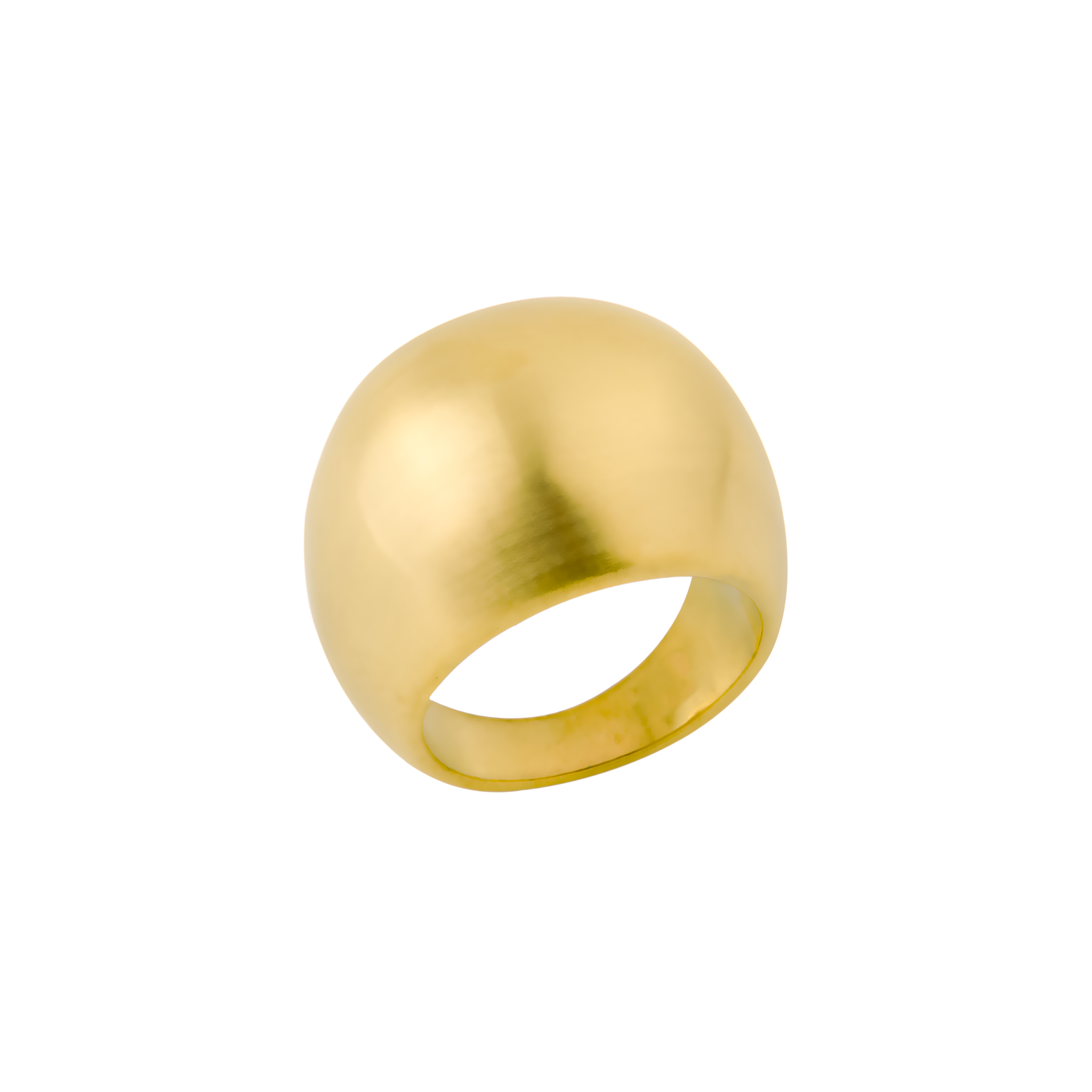 18K gold-plated bold statement ring with a sleek open design and polished finish, perfect for adding modern elegance to any outfit.