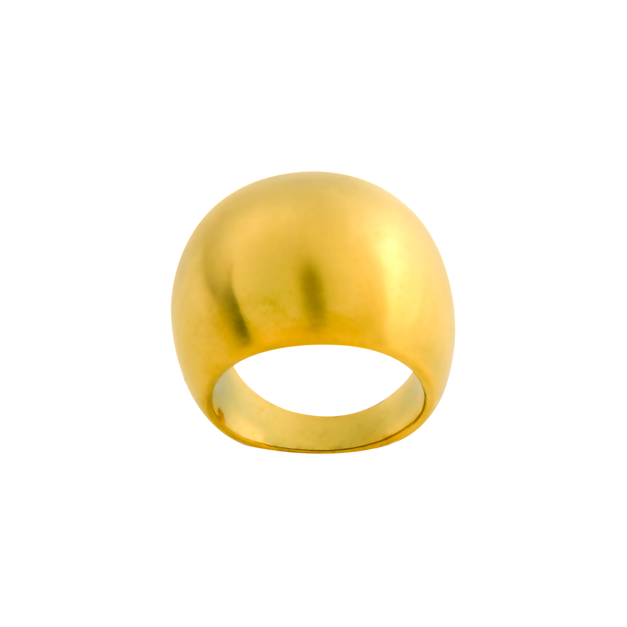 18K gold-plated bold statement ring with a sleek open design and polished finish, perfect for adding modern elegance to any outfit.