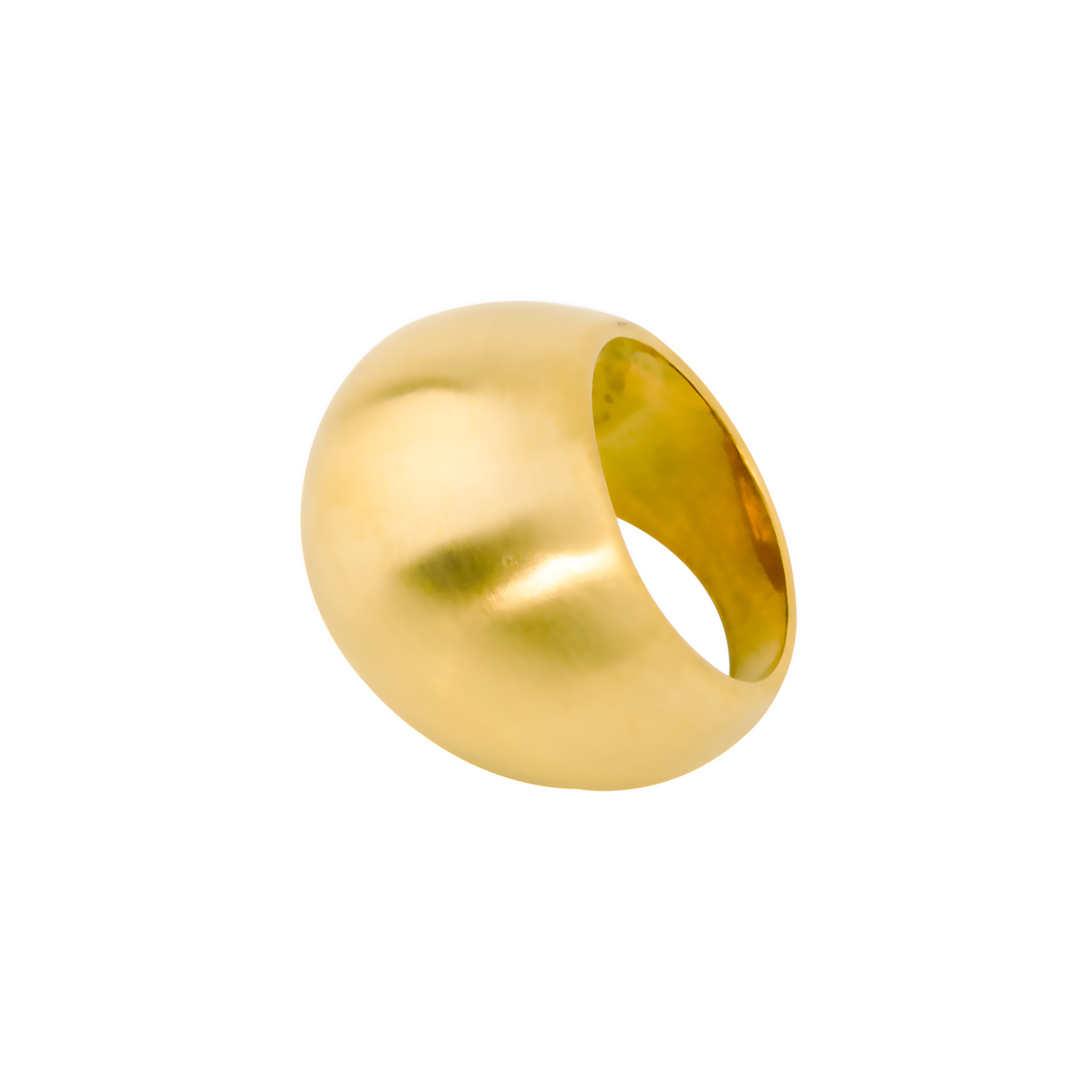18K gold-plated bold statement ring with a sleek open design and polished finish, perfect for adding modern elegance to any outfit.