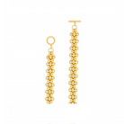 18K gold-plated woven chain necklace featuring a robust interlink design and toggle clasp closure, showcasing its intricate craftsmanship and luxurious shine.