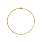 18K gold snake chain necklace with a sleek and minimal design, showcasing its polished and flexible structure.