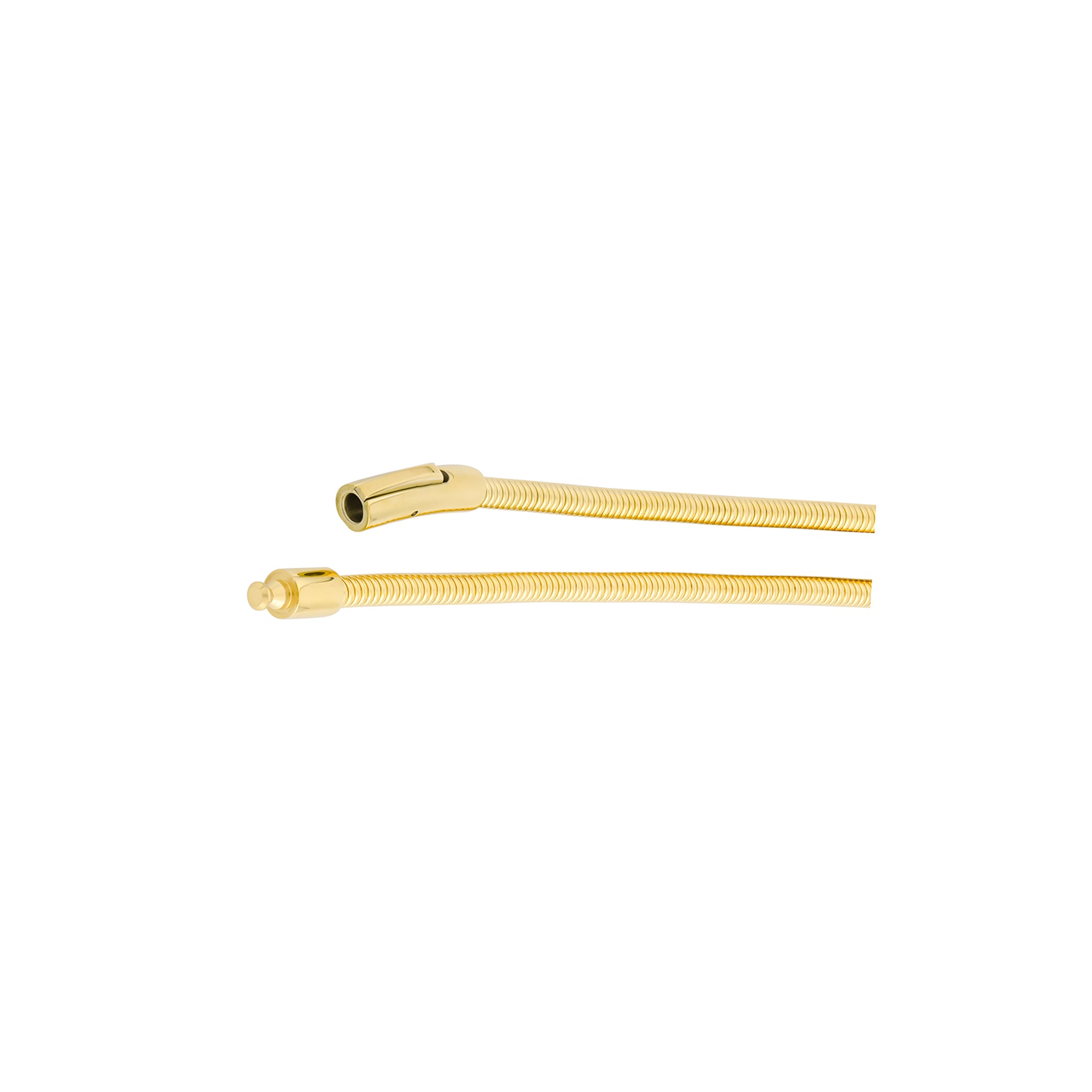 18K gold snake chain necklace with a sleek and minimal design, showcasing its polished and flexible structure.