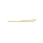 18K gold-plated minimalist necklace featuring a smooth, organic-shaped pendant on a sleek box chain.