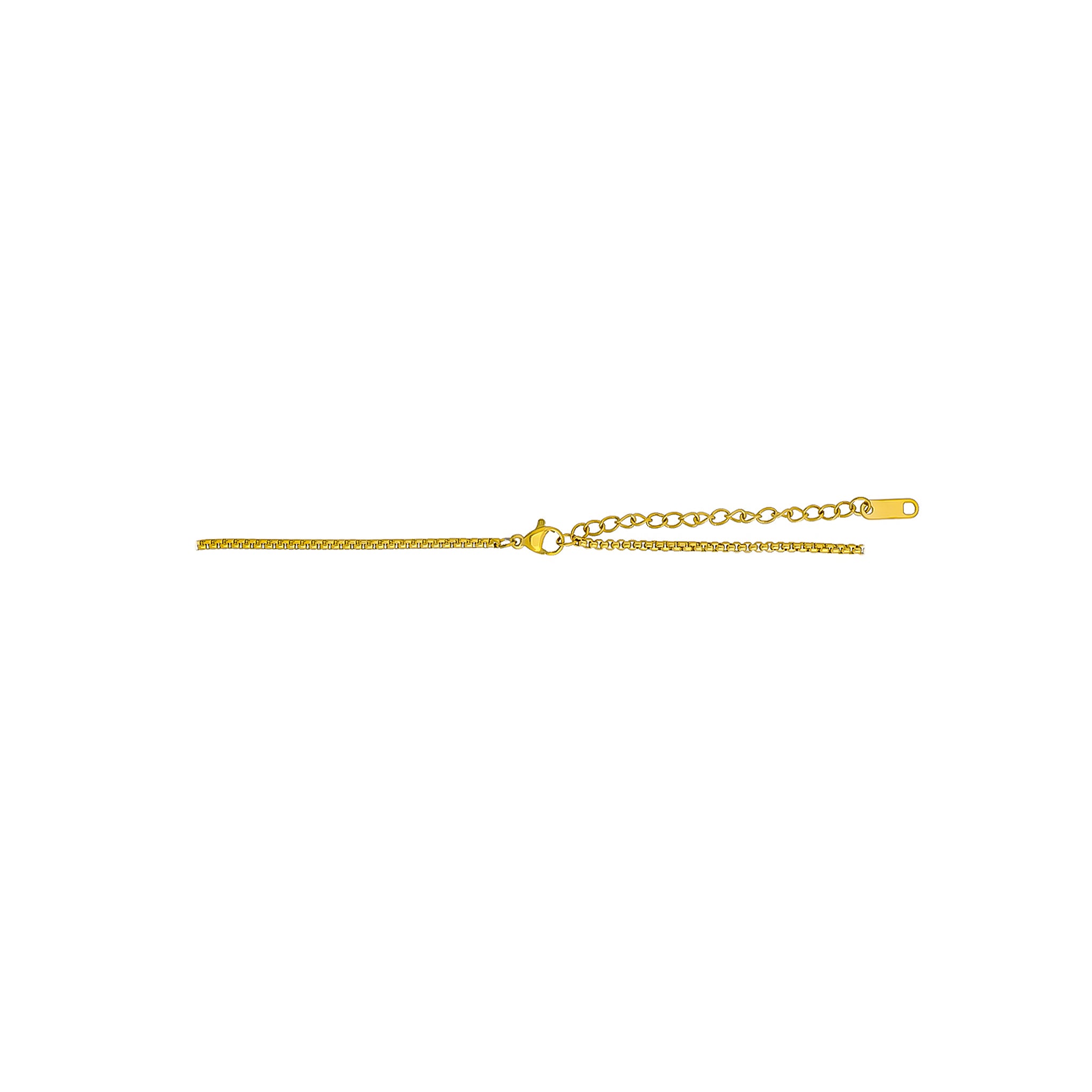 18K gold-plated minimalist necklace featuring a smooth, organic-shaped pendant on a sleek box chain.