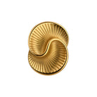 Gold spiral design on a white background