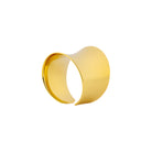 18K gold plated cuff ring on a white background