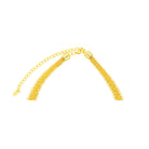 18K gold-plated statement necklace with a textured design, featuring layered cylindrical accents arranged in a radiant pattern.