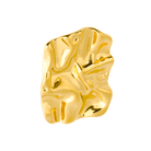 A abstract 18K gold earrings featuring a crinkled, sculptural design that highlights contemporary artistry and texture.