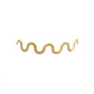 A wavy, gold-tone choker necklace with a fluid, serpentine design, exuding contemporary elegance and a statement-worthy aesthetic.