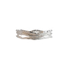 Embrace Cuff, silver plated textured open bracelet design.
