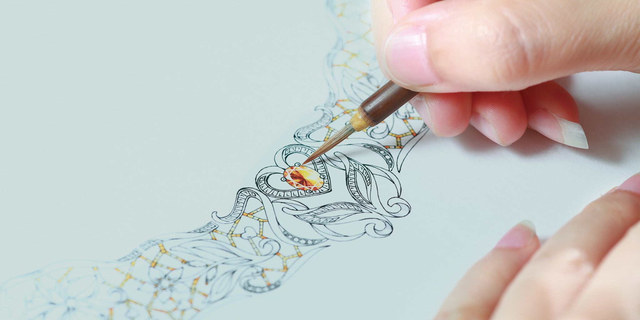 Exquisite sketches capturing the finesse and intricacy of artisanal jewellery craftsmanship.