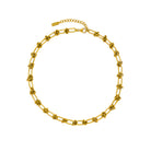 18K Gold plated chain necklace on a white background